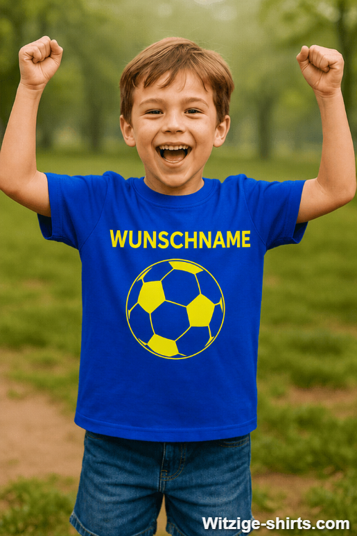 Kinder T-Shirt Fußball mit eigenem Namen