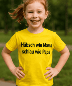 Kinder T-Shirt hübsch wie Mama schlau wie Papa