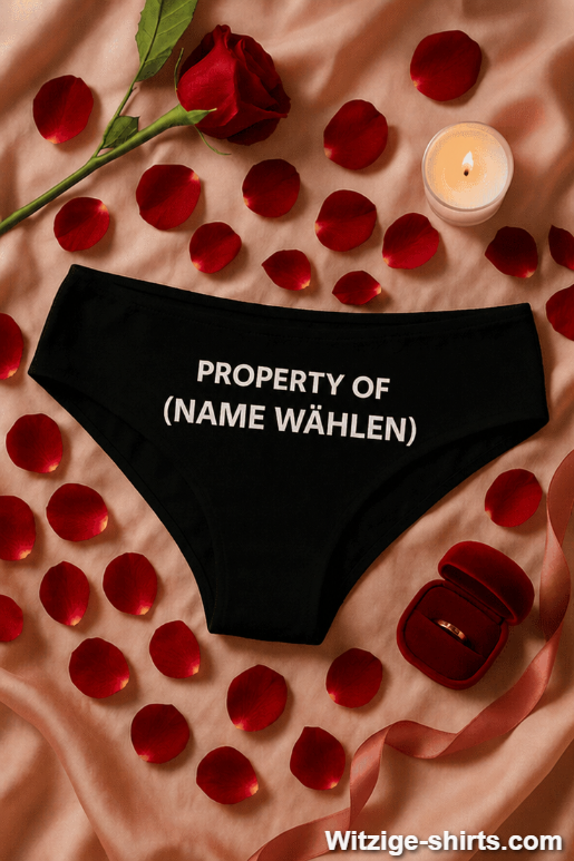 Lustige Damen Unterwäsche Property Of mit eigenem Namen