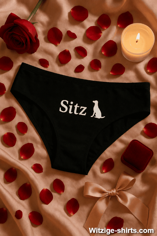 Lustige Damen Unterwäsche Sitz Hündchen