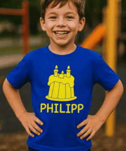 Lustiges Kinder T-Shirt Geburtstagstorte mit eigenem Namen