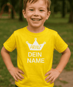 Lustiges Kinder T-Shirt Prinz mit eigenem Namen
