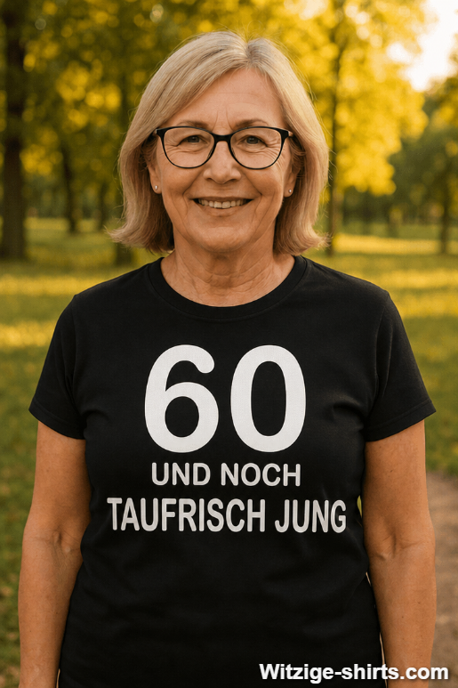 Lustiges T-Shirt 60 und noch taufrisch jung