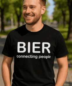 Lustiges T-Shirt Bier connecting people