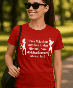 Lustiges T-Shirt für brave und böse Mädchen