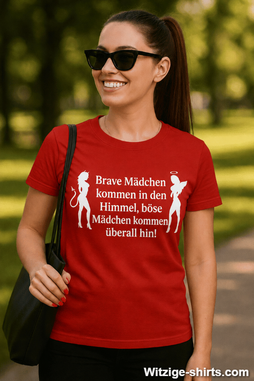 Lustiges T-Shirt für brave und böse Mädchen