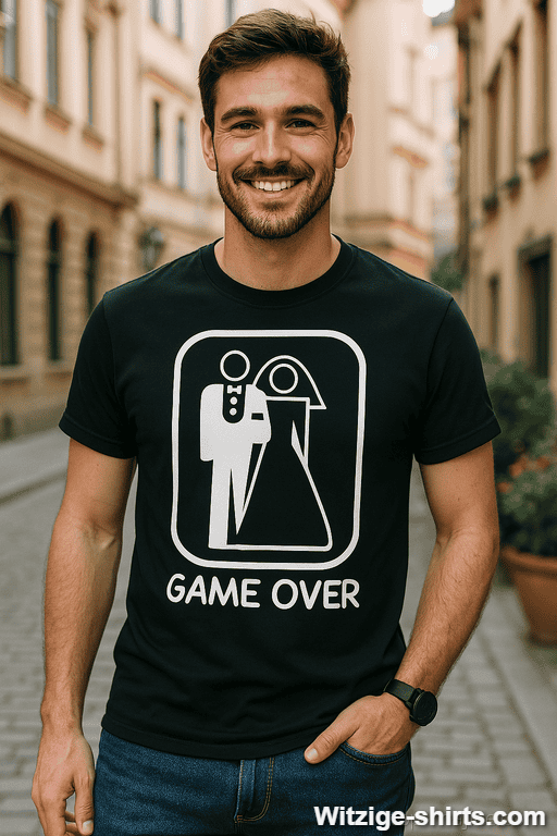 Lustiges T-Shirt Game Over Hochzeit
