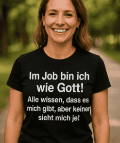 Lustiges T-Shirt Im Job bin ich wie Gott
