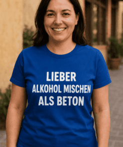 Lustiges T-Shirt lieber Alkohol mischen als Beton