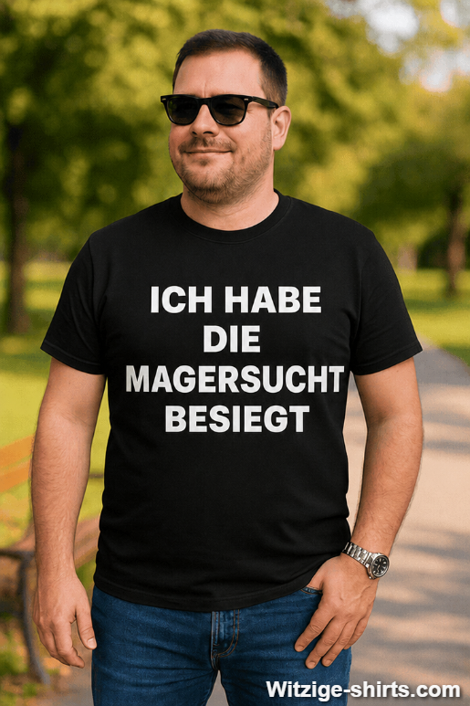 Lustiges T-Shirt Magersucht besiegt