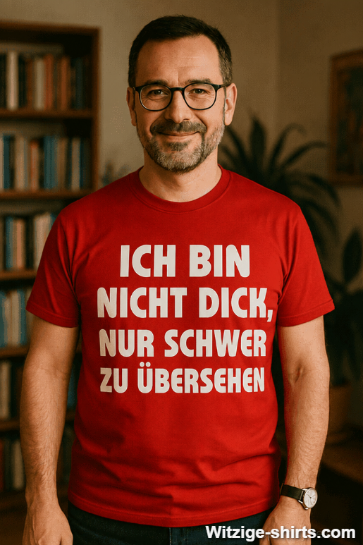 Lustiges T-Shirt nicht dick nur schwer zu übersehen