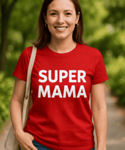 Lustiges T-Shirt Super Mama Geschenk Muttertag