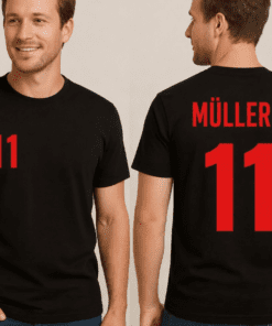 Lustiges T-Shirt Trikot mit eigenem Namen und Nummer