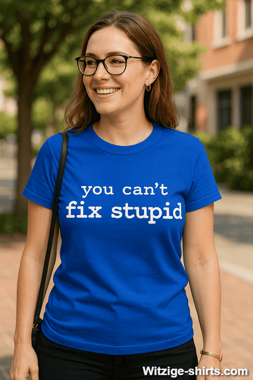Lustiges T-Shirt You Can't Fix Stupid