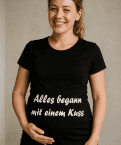 Schwangerschafts T-Shirt Alles begann mit einem Kuss