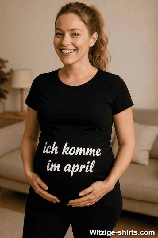 Schwangerschafts T-Shirt komme im April