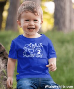 Kinder-T-Shirt Geburtstag Lokomotive mit beliebigem Namen