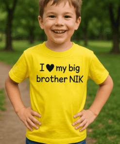 Kinder T-Shirt I love my big brother mit eigenem Namen