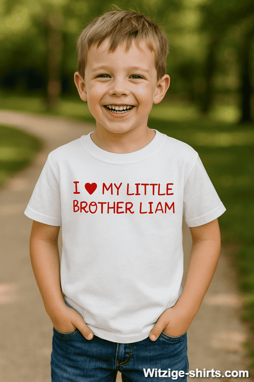 Kinder T-Shirt I love my brother mit Namen