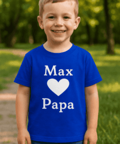 Kinder T-Shirt ich liebe Papa mit eigenem Namen