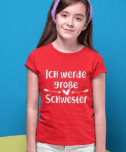 Kinder-T-Shirt Ich werde große Schwester