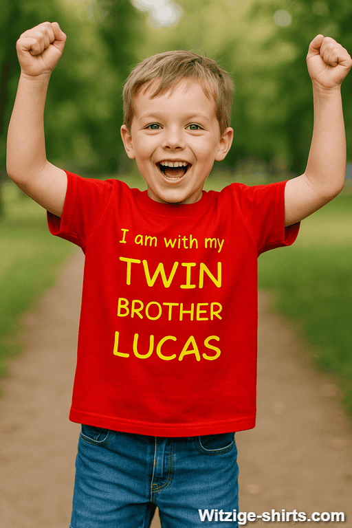 Kinder T-Shirt Twin Brother mit eigenem Namen