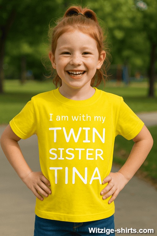 Kinder T-Shirt Twin Sister mit eigenem Namen