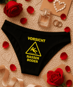 Lustige Damen Unterwäsche Vorsicht nasser Boden