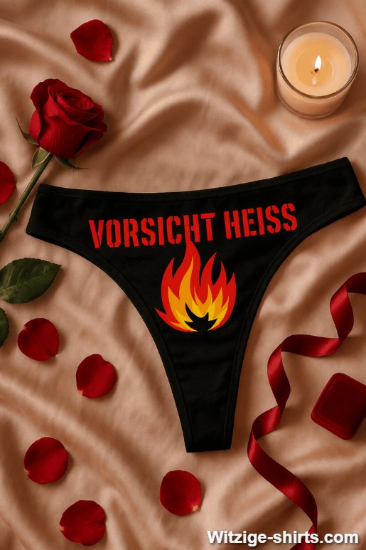 Lustige Damenunterwäsche Vorsicht heiß
