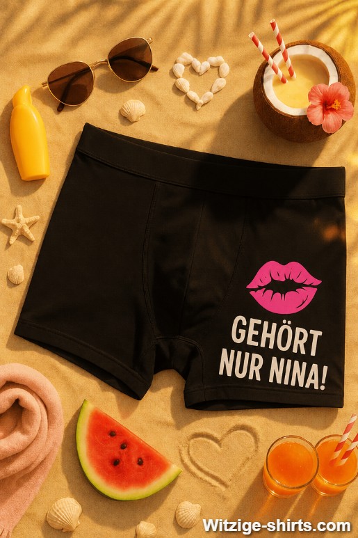 Lustige Herrenunterwäsche gehört nur mit beliebigem Namen