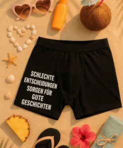 Lustige Herrenunterwäsche schlechte Entscheidungen gute Geschichten