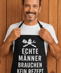 Lustige Schürze Echte Männer brauchen kein Rezept
