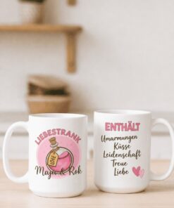 Lustige Tasse Liebestrank mit beliebigem Namen