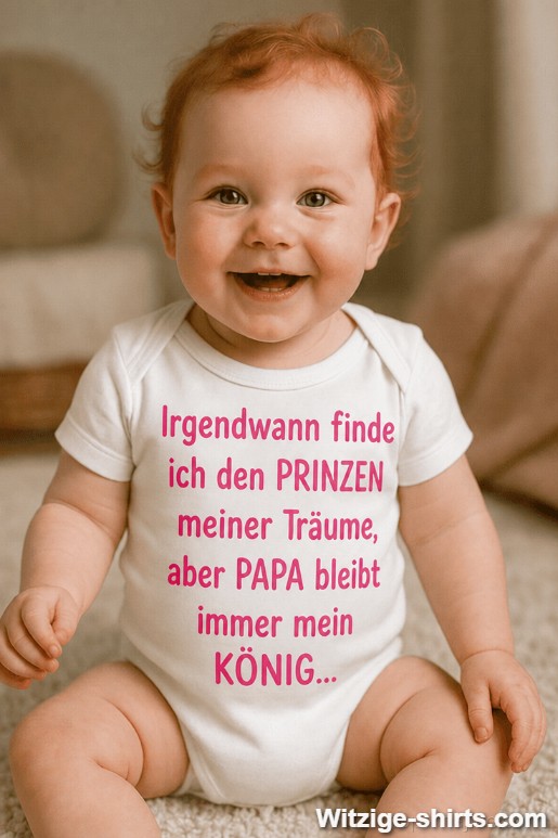 Lustiger Babybody Papa bleibt immer mein König