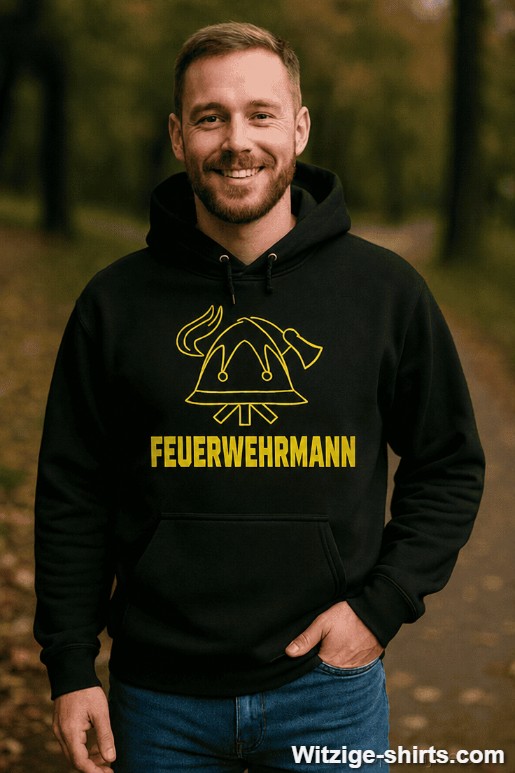 Lustiger Hoodie Feuerwehrmann Helm