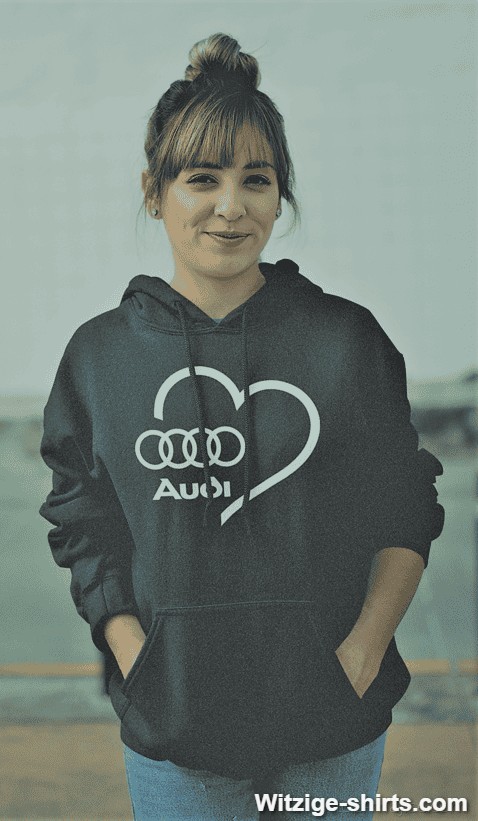 Lustiger Hoodie I love mit beliebiger Marke