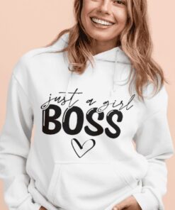 Lustiger Hoodie just a girl boss