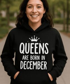Lustiger Hoodie Queens are born in mit beliebigem Monat