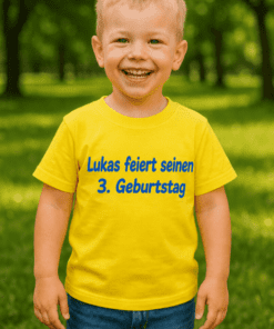 Lustiges Kinder T-Shirt zum Geburtstag mit eigenem Namen