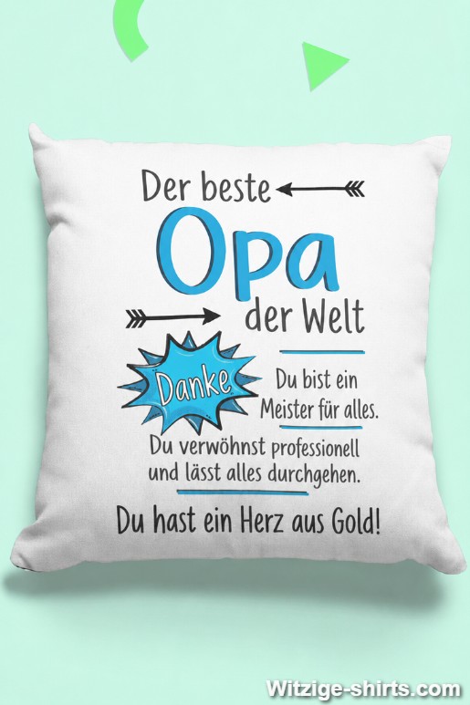 Lustiges Kissen Der beste Opa der Welt