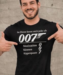 Lustiges T-Shirt 007 im Dienst