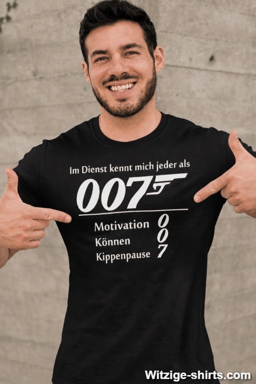 Lustiges T-Shirt 007 im Dienst