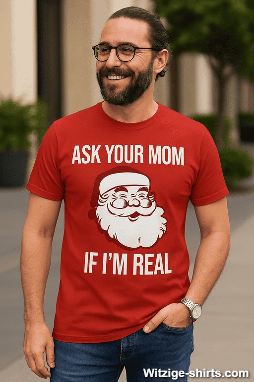 Lustiges T-Shirt ask your mom if I'm real
