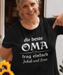 Lustiges T-Shirt beste Oma mit beliebigem Namen