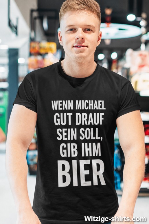 Lustiges T-Shirt Bier gute Laune mit beliebigem Namen