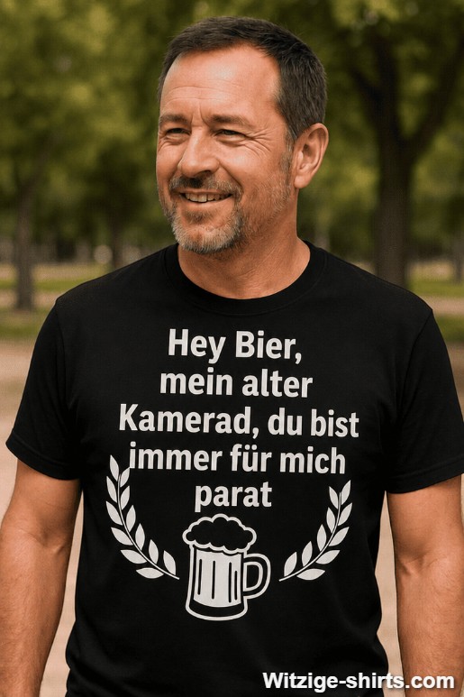Lustiges T-Shirt Bier mein alter Kamerad