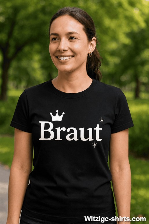 Lustiges T-Shirt Braut mit Krone