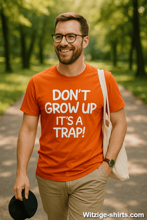 Lustiges T-Shirt Dont Grow Up Its A Trap