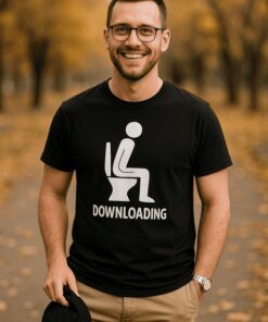 Lustiges T-Shirt Downloading