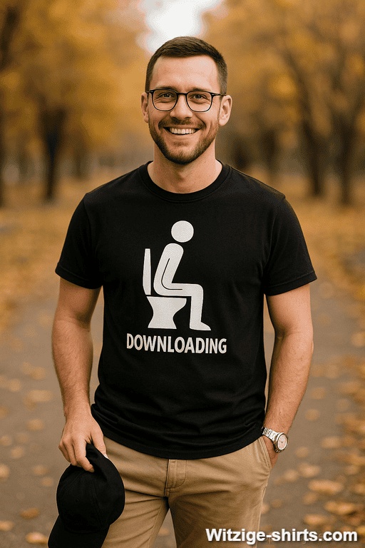 Lustiges T-Shirt Downloading